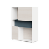 Dual-A Office Wooden Double Sided Partition Shelf Cabinet